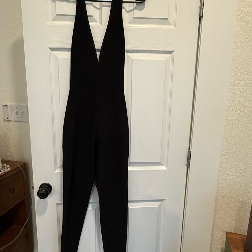 House of CB Anaise Plunge Corset Stretch Bandage Jumpsuit - Picture 2 of 5